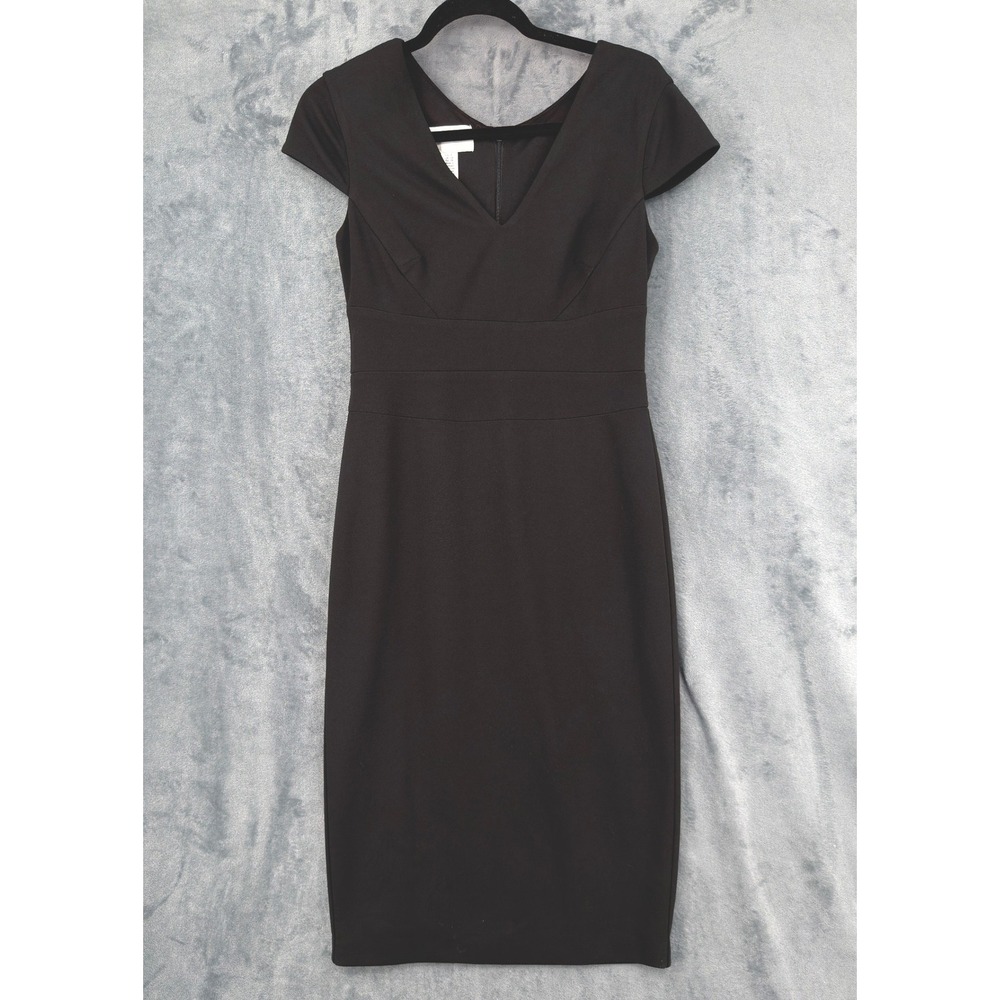 Donna Morgan Dress Womens Size 6 Midi Sheath Office Career Minimalist Cocktail